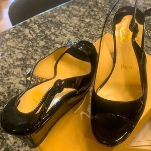 Christian Louboutin platform wedge girlies couture sz 40